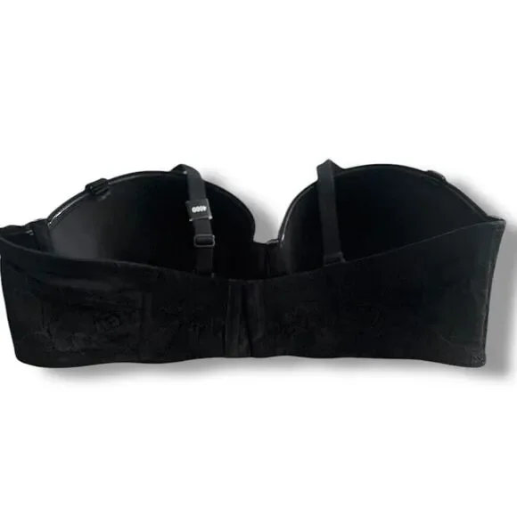Torrid Bra Women's Plus Sz 40DD Black Curve Push-Up Strapless/Straps Underwire - Picture 7 of 14